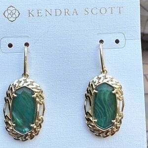 NWT- Kendra Scott Dani Gold Figaro Frame Earrings
